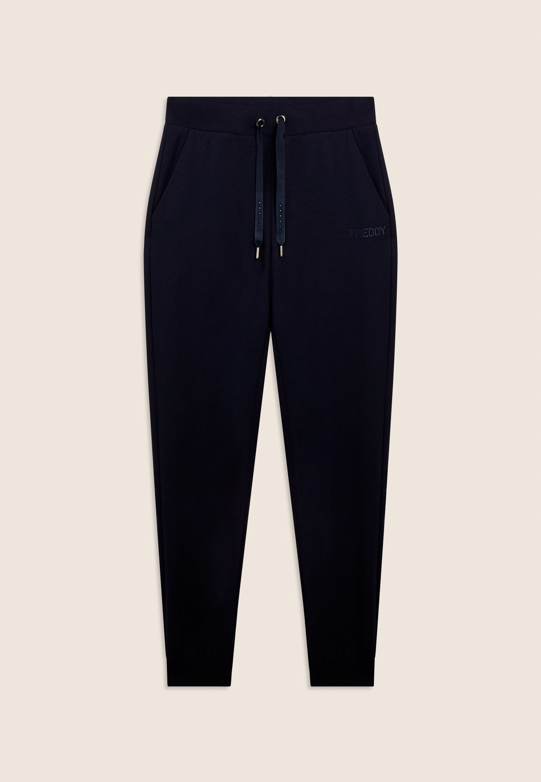 freddy-pantaloni-sportivi-jogging-french-terry-strass-tono image 7