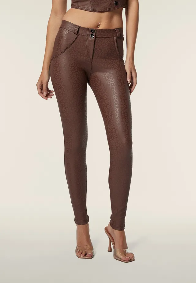 freddy-wr-up-pantalon-similicuir-l-opard-femme-superskinny image 1