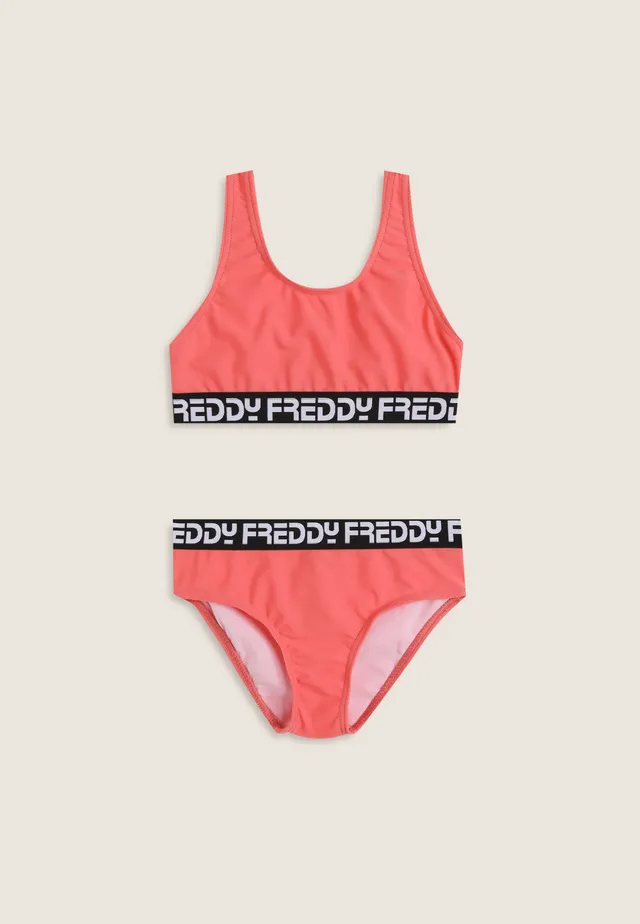 maillot-2-pi-ces-fille-freddy-bandeaux-logot-s image 1