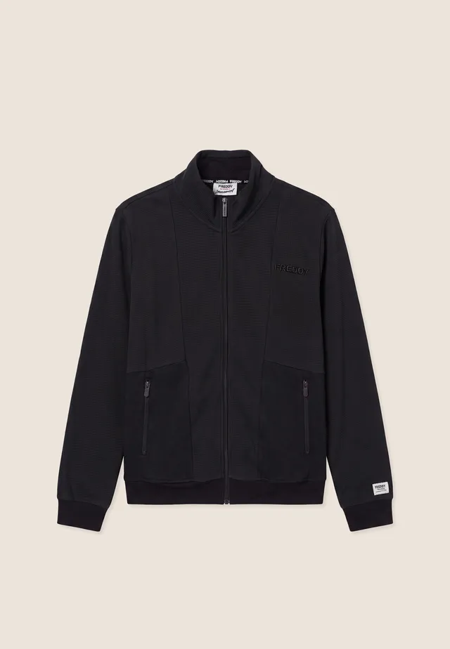freddy-training-dept-sweat-homme-bonded-carreaux-zip image 1