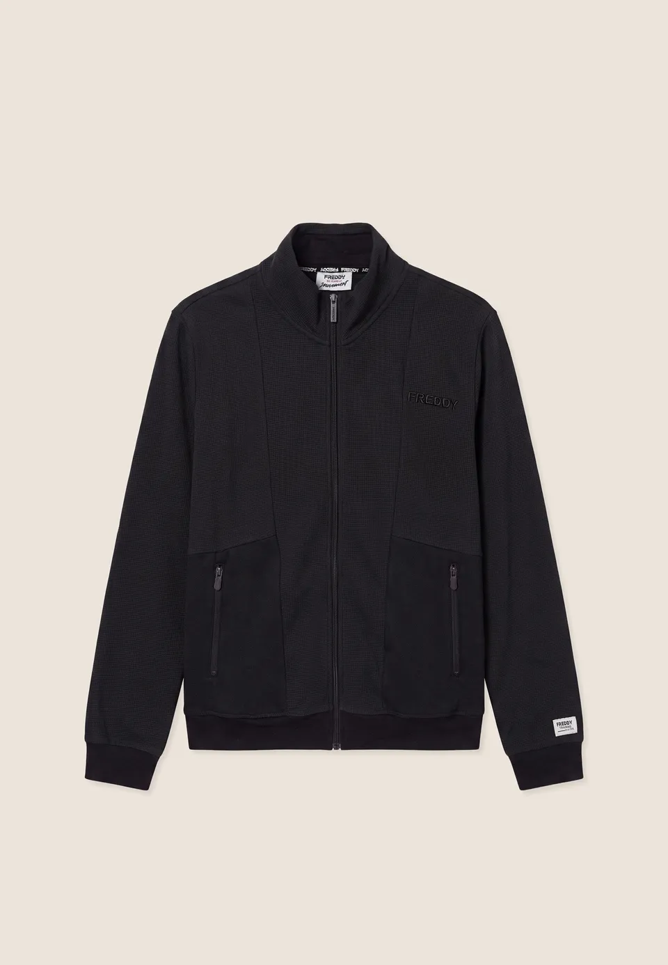 freddy-training-dept-sweat-homme-bonded-carreaux-zip image 1