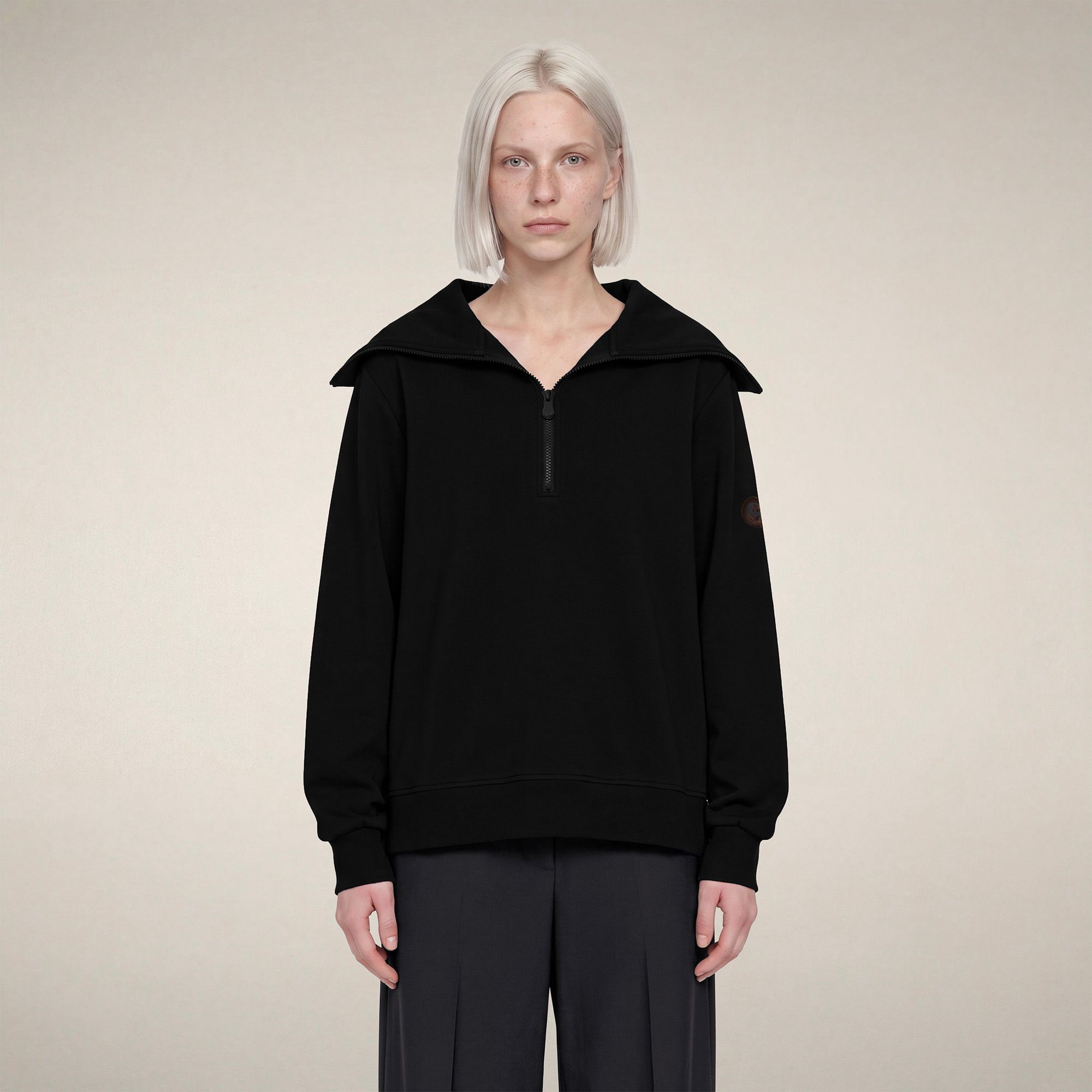 save-the-duck-hinata-top-femme-demi-zip-noir image 5