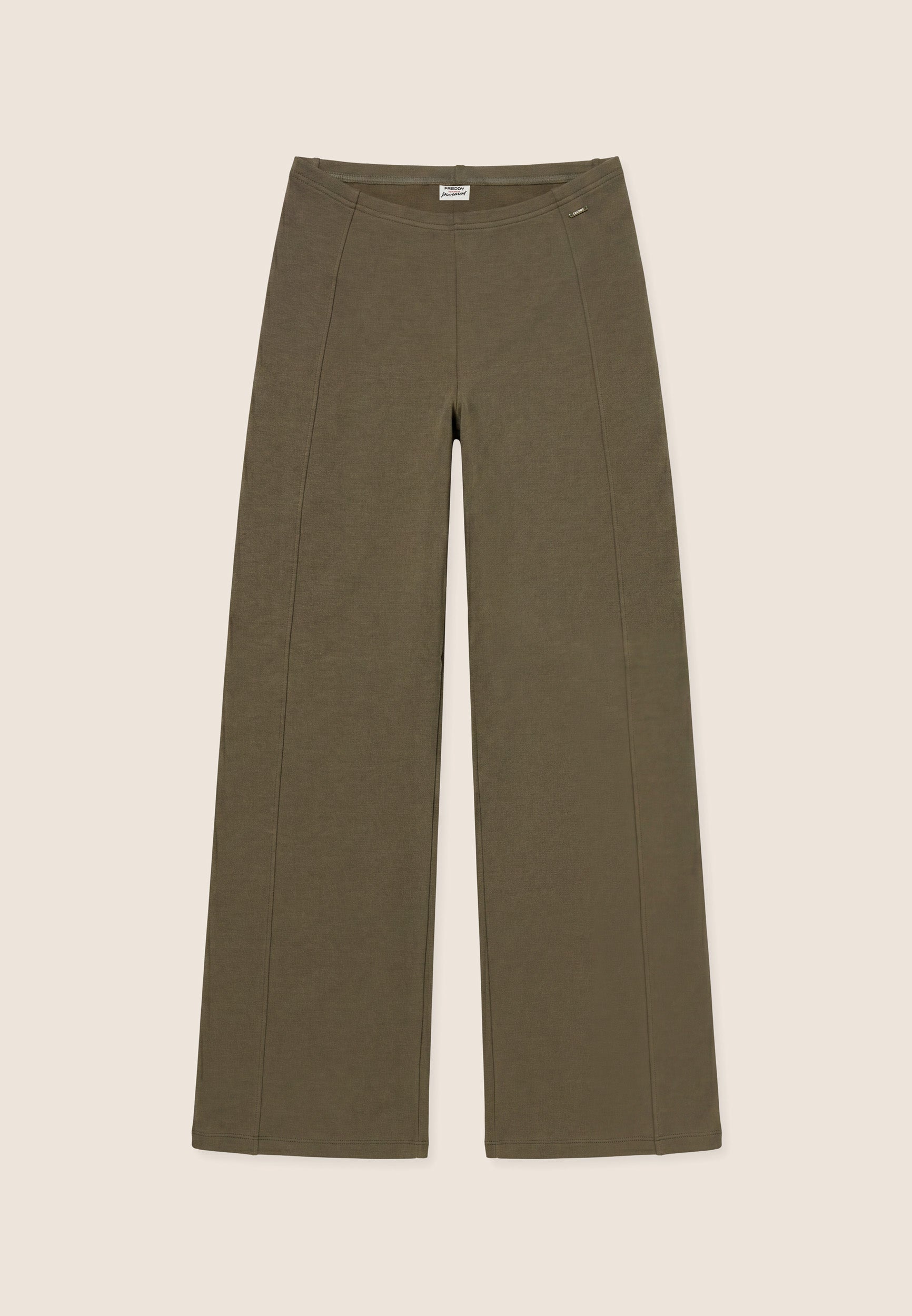 freddy-pantalon-slim-wide-leg-felpa-modal-femme image 8