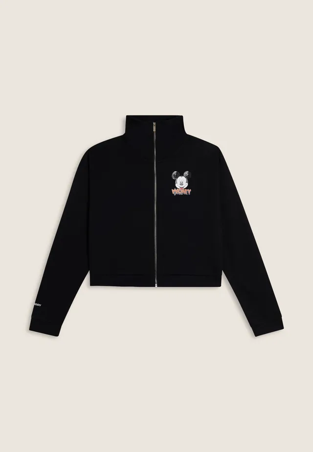 freddy-wr-up-felpa-noire-col-haut-zip-mickey-mouse image 1