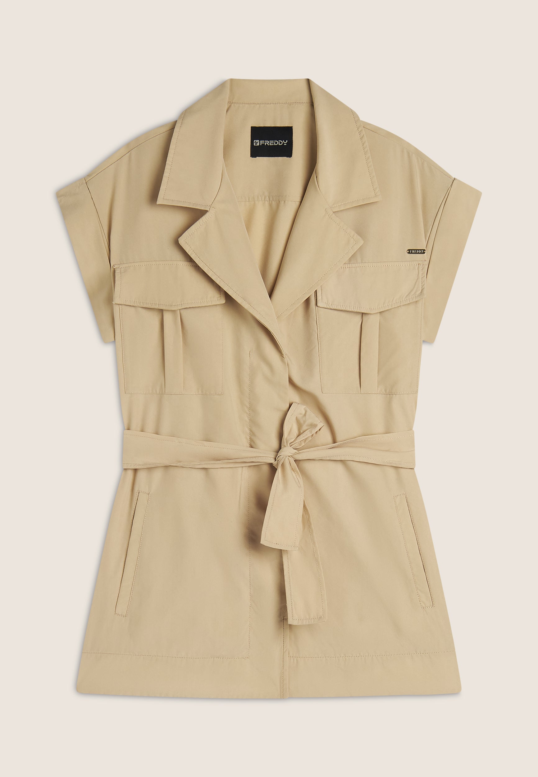 freddy-trench-femme-sans-manches-ceinture-lyocell image 5