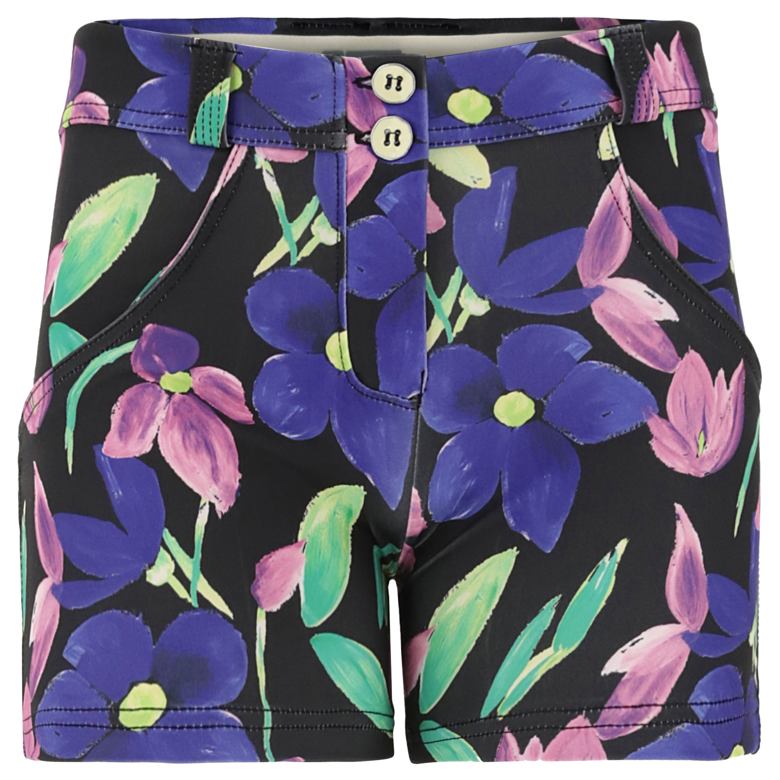 freddy-short-push-up-wr-up-floral-short-technique-taille-regular-noir-fleuri image 4