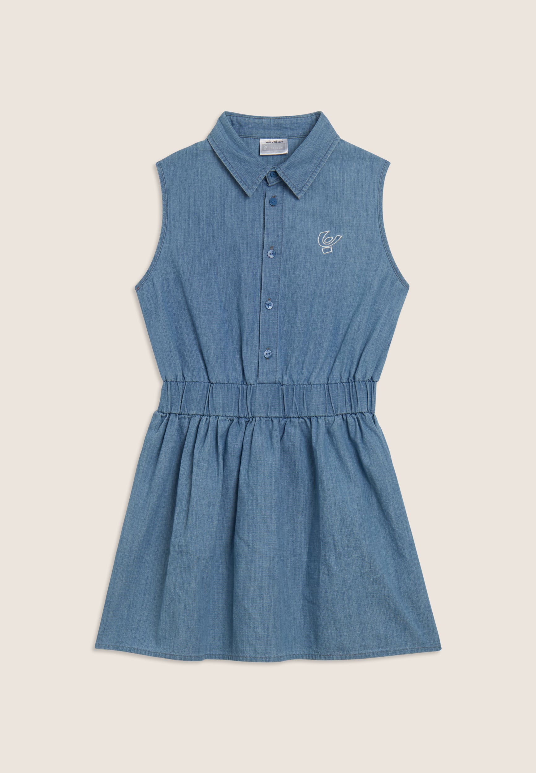 freddy-robe-sans-manches-chambray-boutons-fille-et-femme image 5