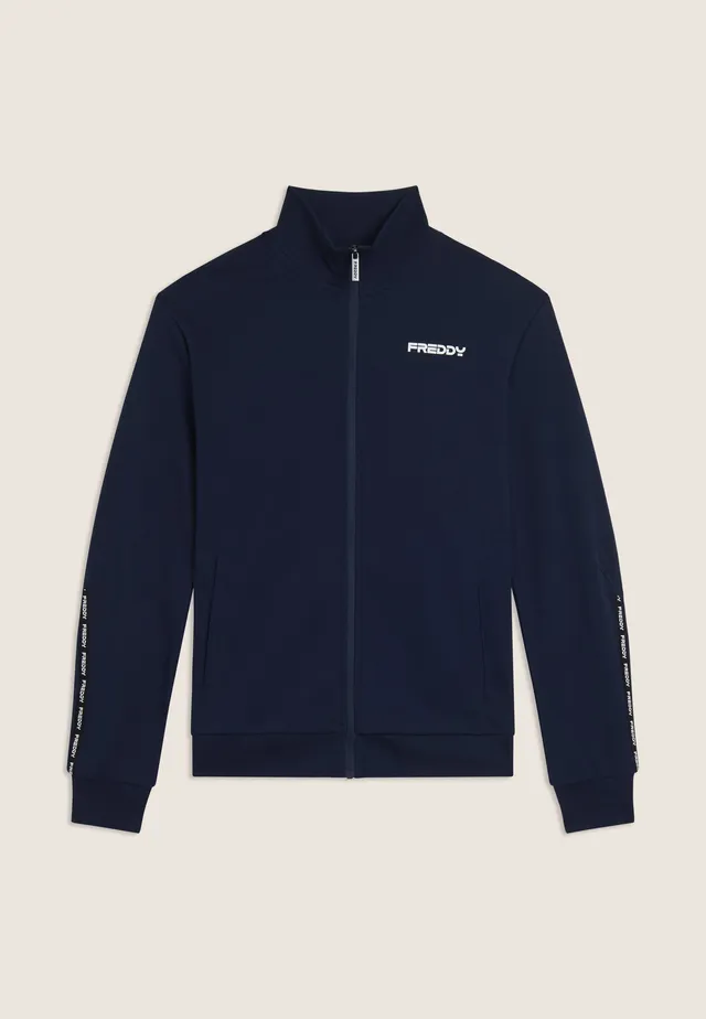 freddy-sweat-femme-full-zip-col-haut-interlock-coton image 1