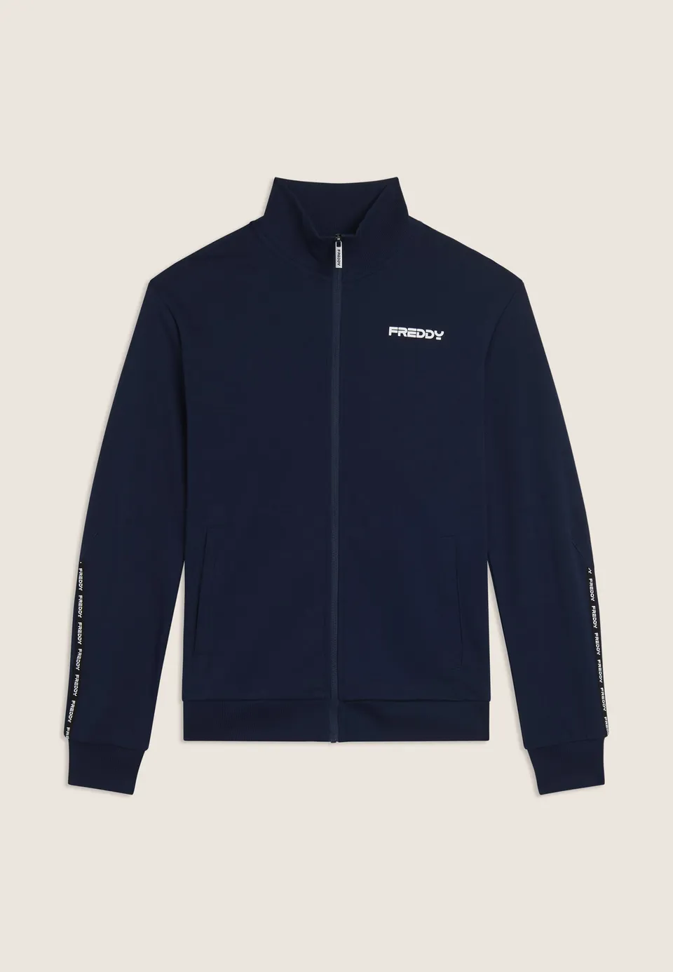 freddy-sweat-femme-full-zip-col-haut-interlock-coton image 1