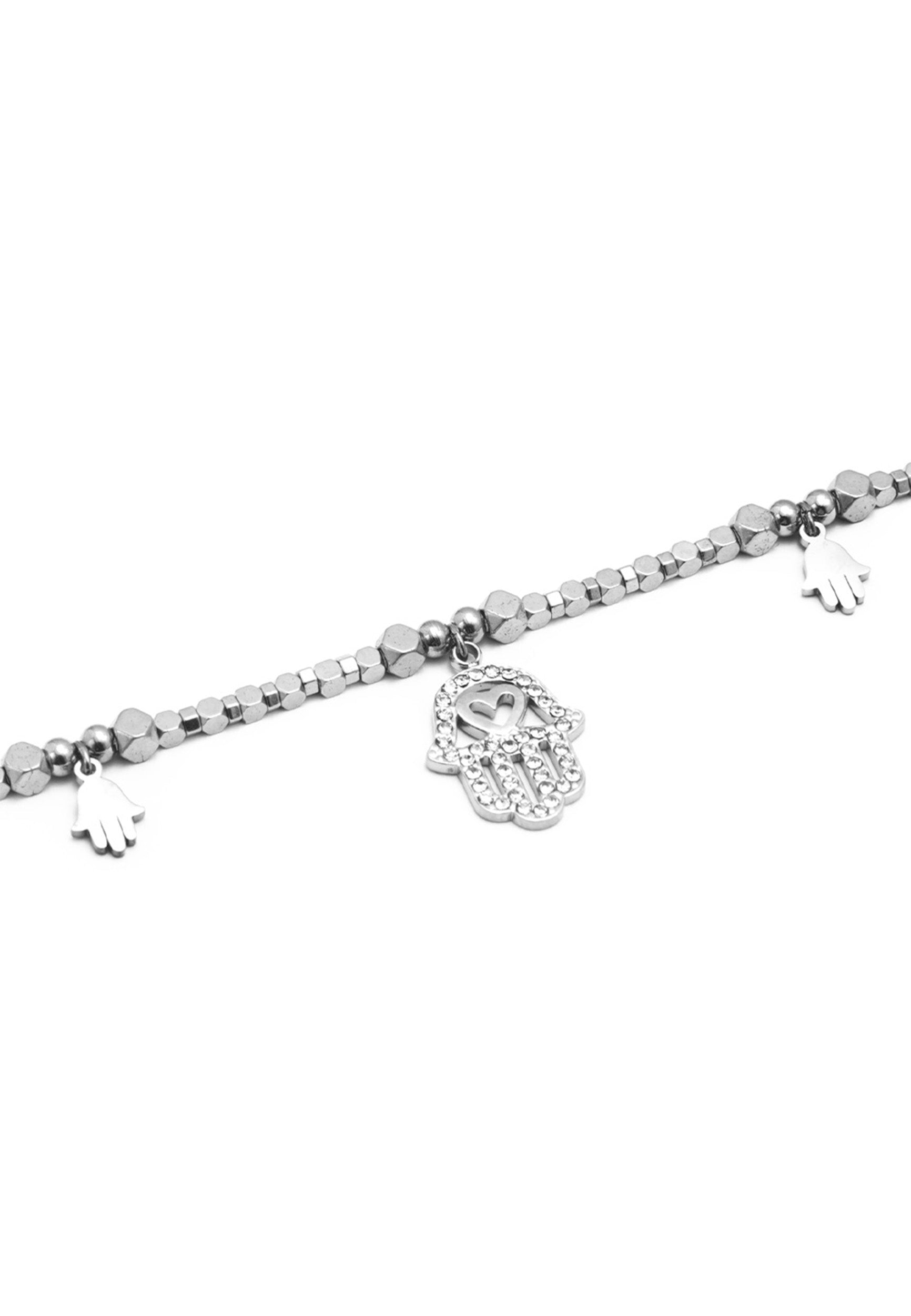 freddy-bracelet-acier-argent-main-de-fatima-strass image 2