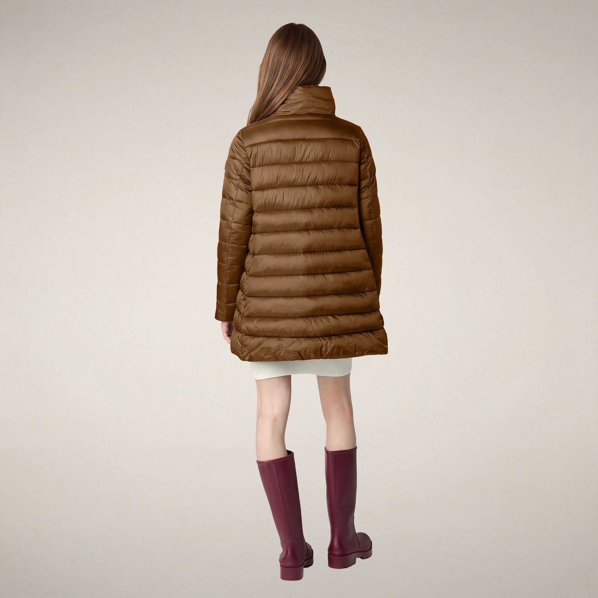 save-the-duck-lydia-piumino-long-femme-marron-noisette image 2