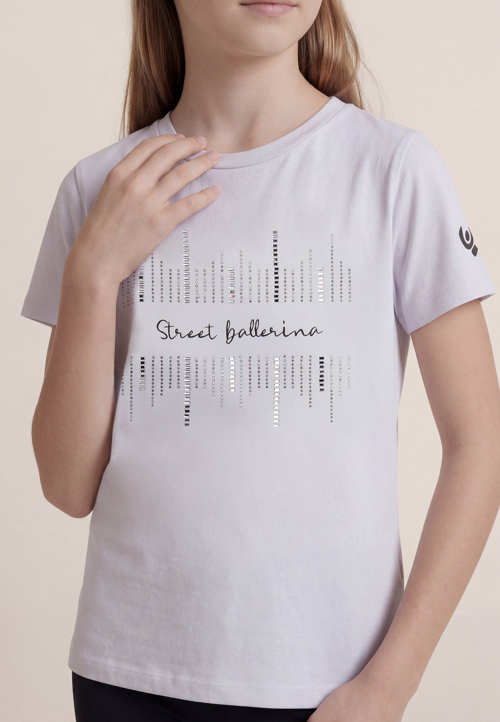 freddy-t-shirt-fille-street-ballerina-strass-jersey image 4