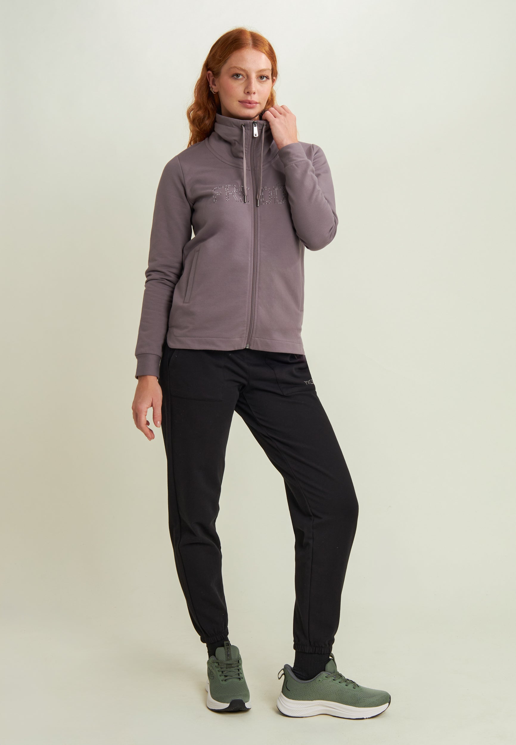 freddy-sweat-femme-full-zip-col-haut-asym-trique-clous image 5