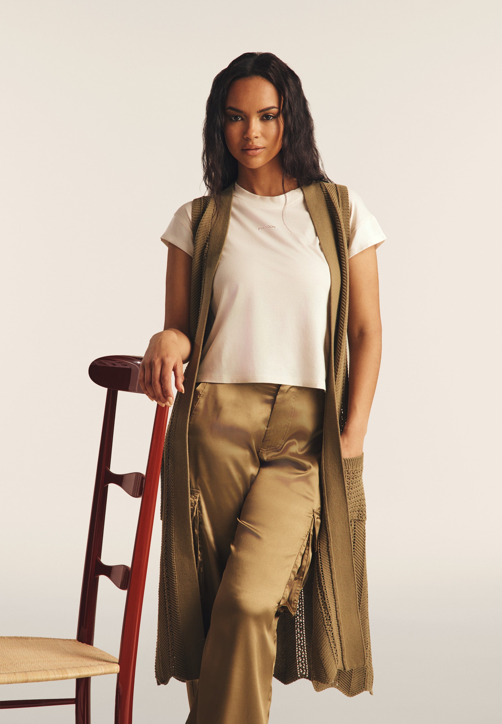 freddy-t-shirt-court-jersey-femme-manches-effet-soie image 4