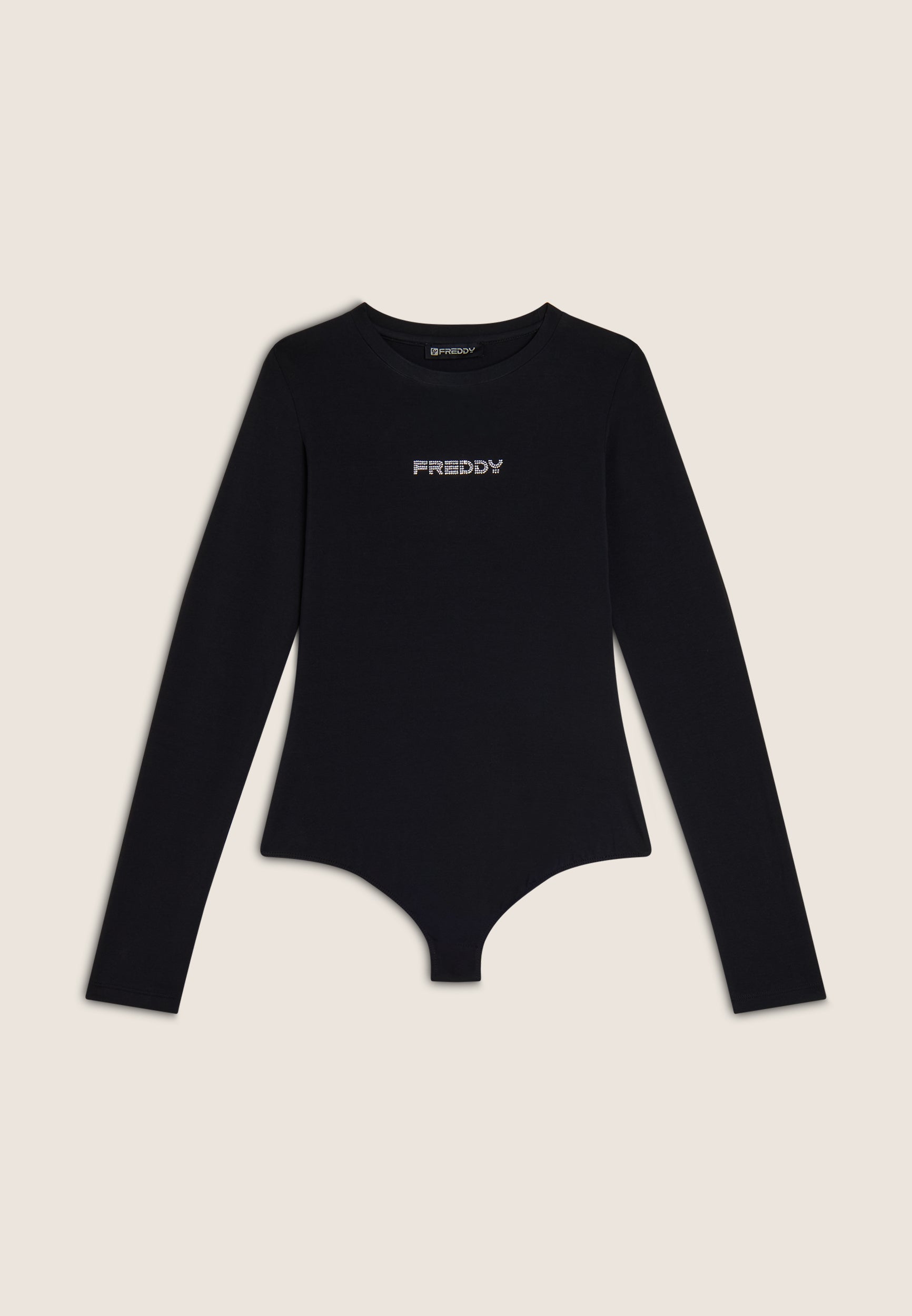 freddy-body-manches-longues-scollo-quadrato-jersey-strass image 5