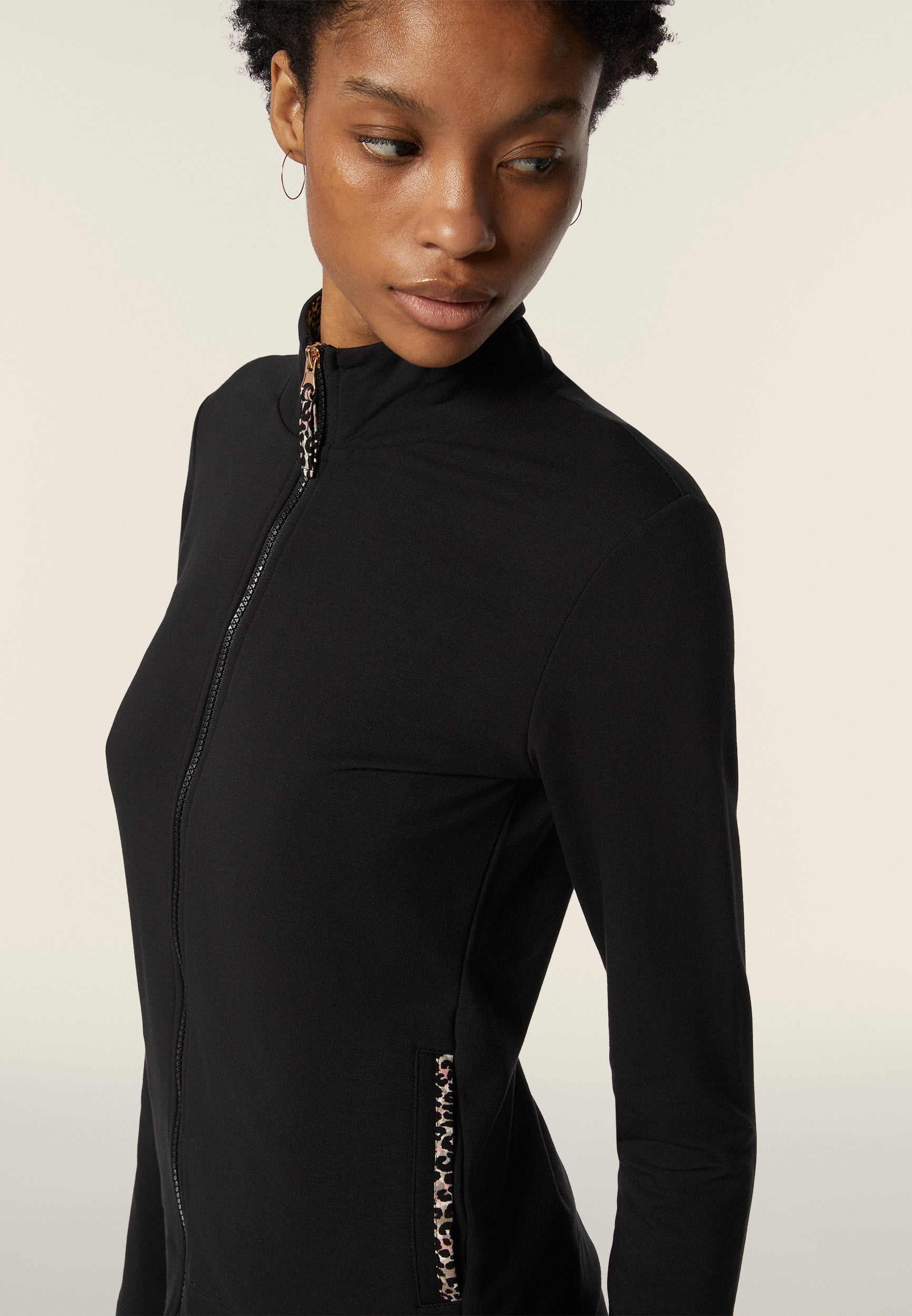 freddy-felpa-sweat-slim-fit-zip-col-haut-l-opard image 4