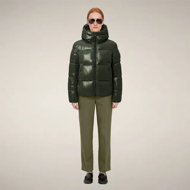 save-the-duck-biddy-piumino-femme-vert-pin-laqu image 1
