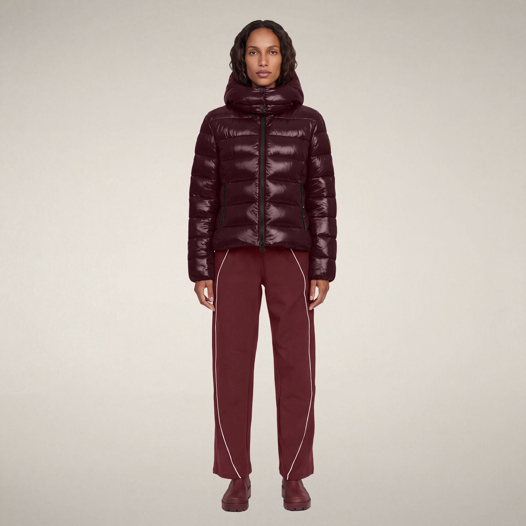 save-the-duck-cosmary-doudoune-femme-slim-bordeaux image 1