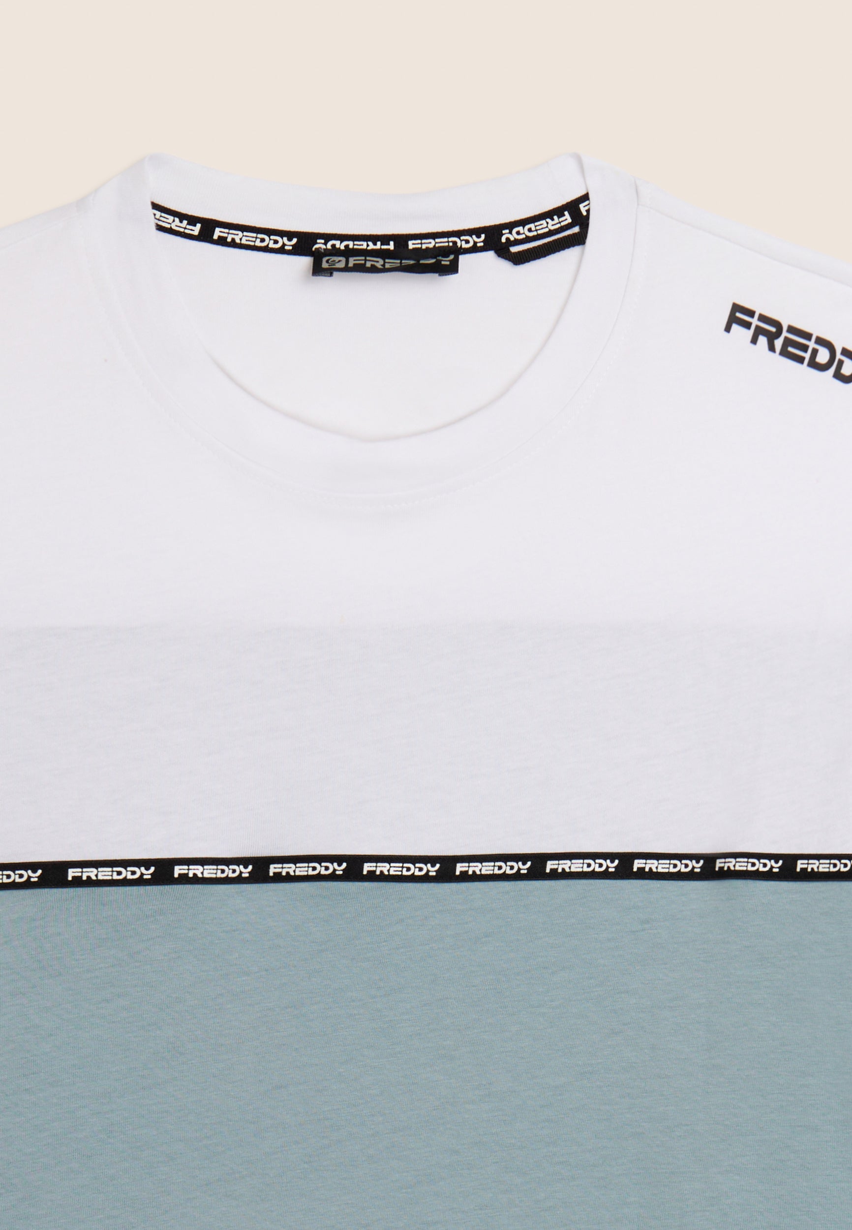 freddy-t-shirt-femme-color-block-coton-logo image 6