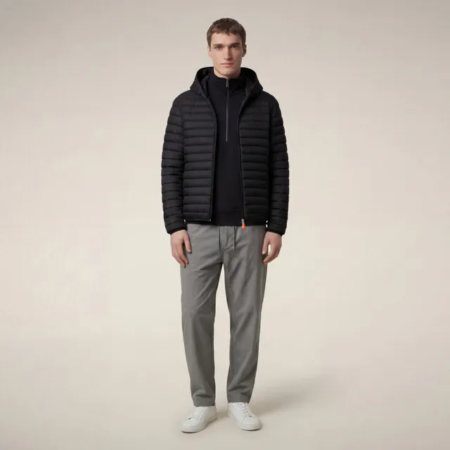 save-the-duck-donald-piumino-homme-capuche-noir image 1