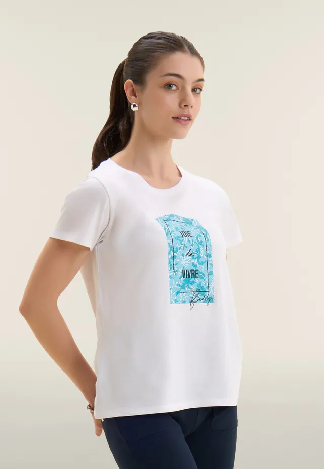 freddy-t-shirt-imprim-floral-coton-supima-manches-courtes image 1
