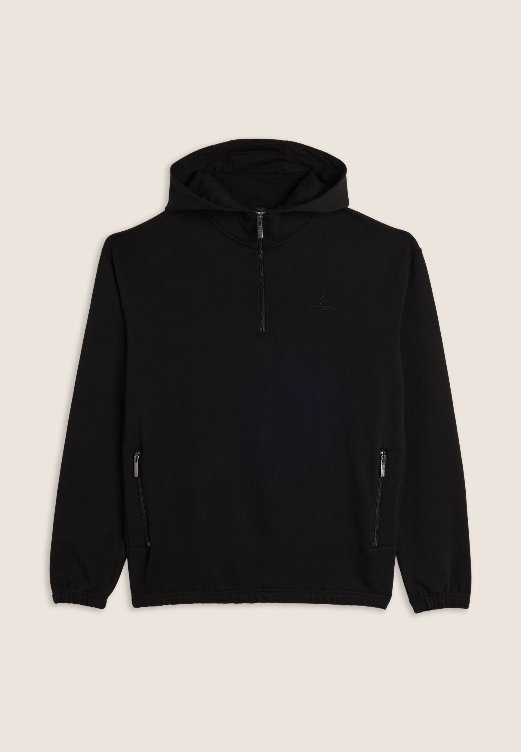 sweat-freddy-femme-demi-zip-capuche-100-coton image 1