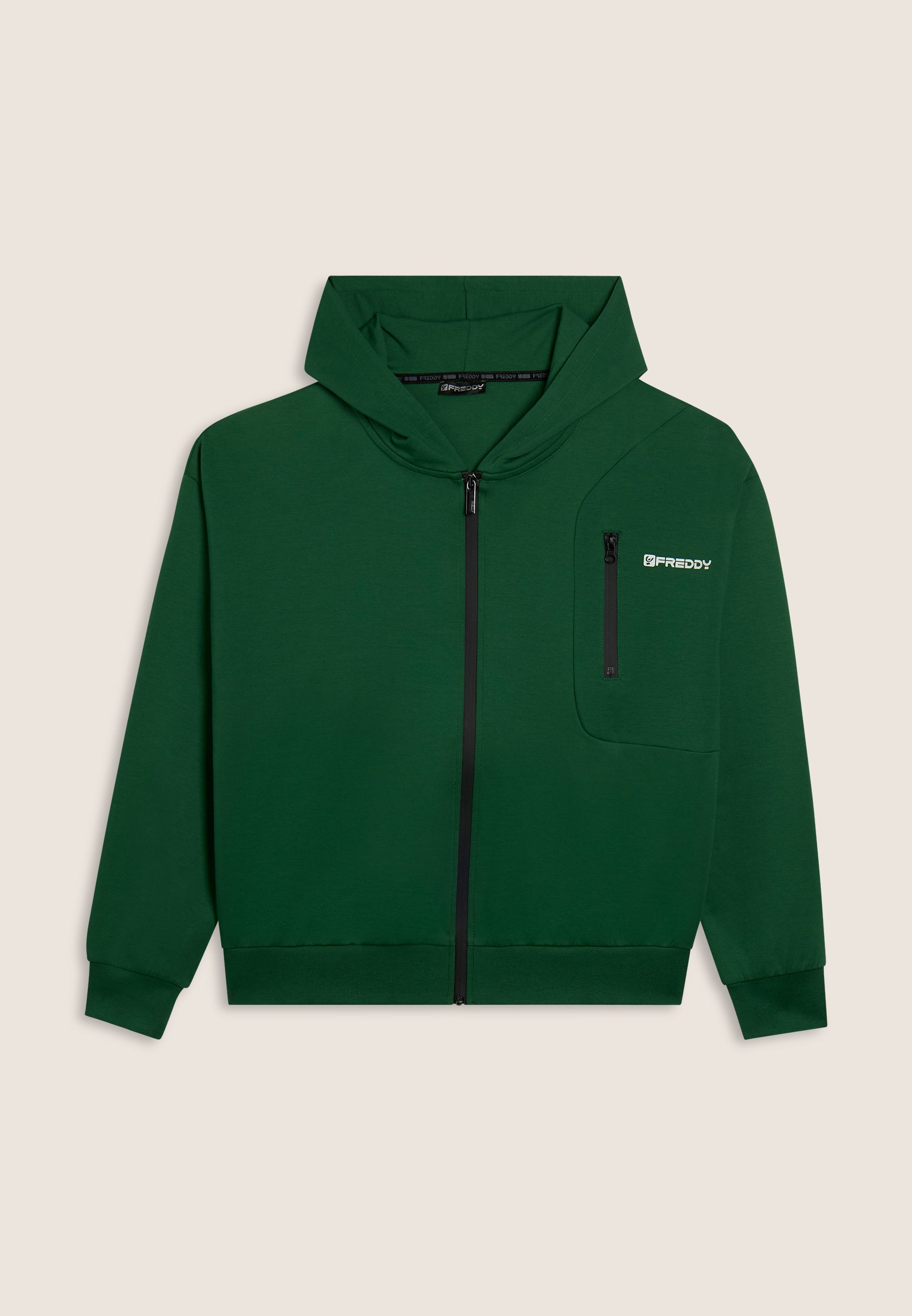 freddy-felpa-uomo-full-zip-con-cappuccio-jersey image 5