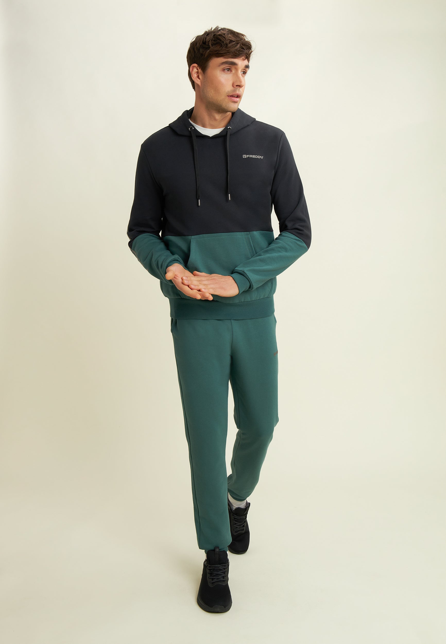 freddy-felpa-colour-block-capuche-jersey-coton-homme image 2