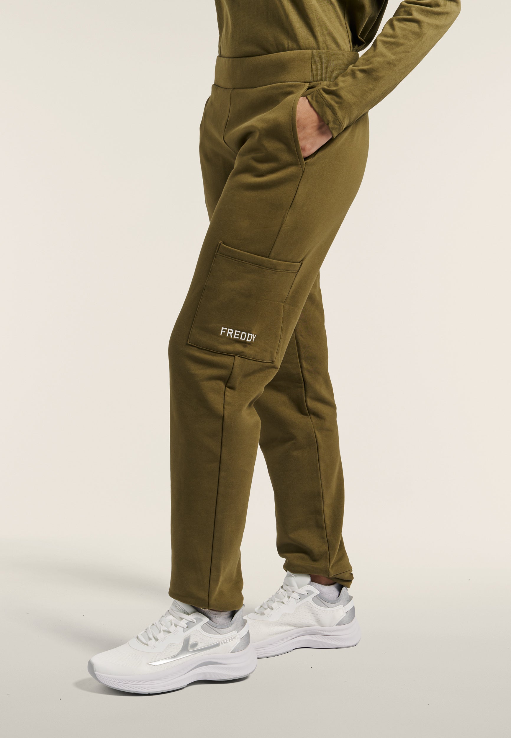 freddy-pantalon-sport-femme-regular-cargo-molleton image 1