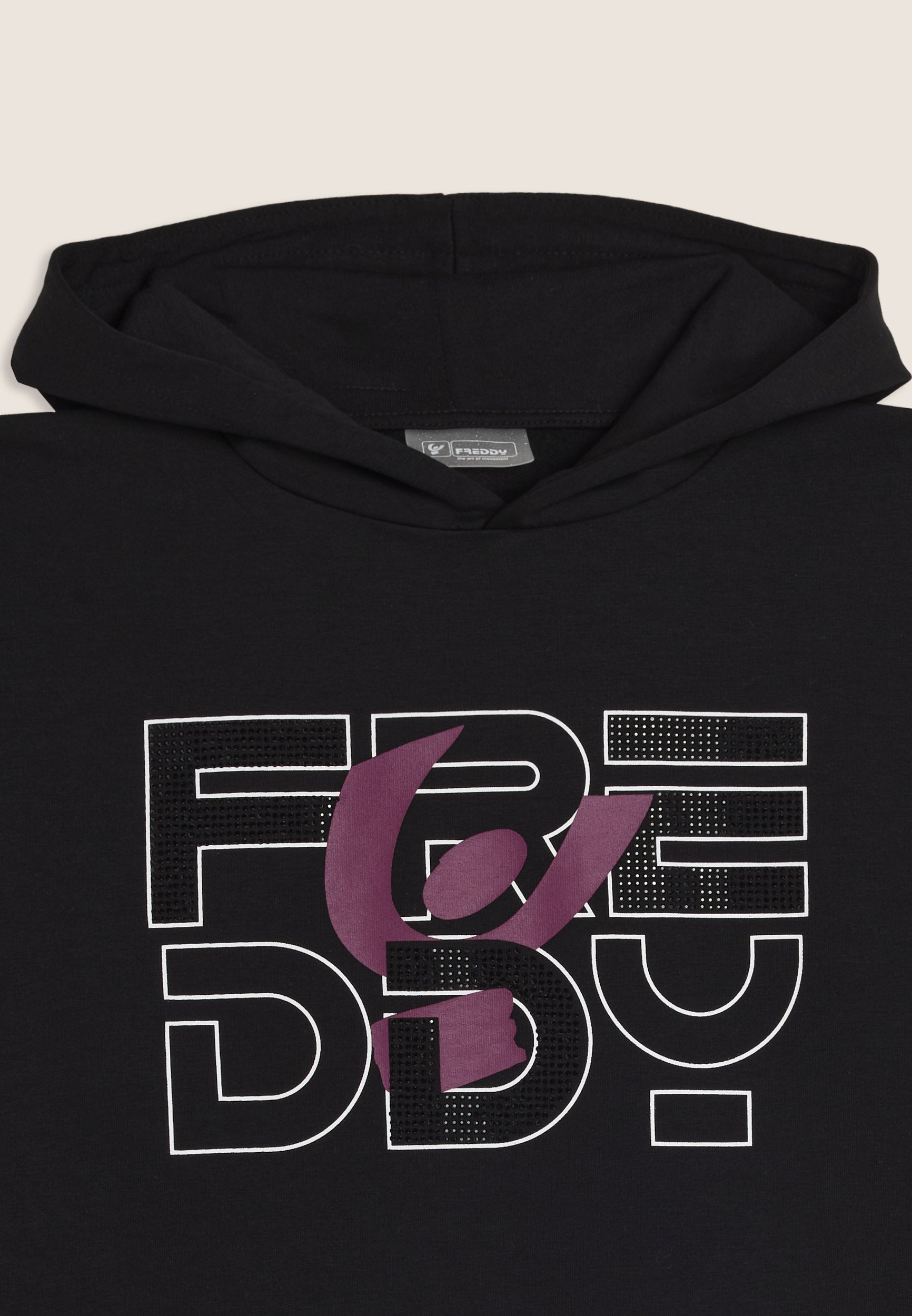 freddy-maxi-sweat-robe-junior-logo-strass-bandes-contrast-es image 3