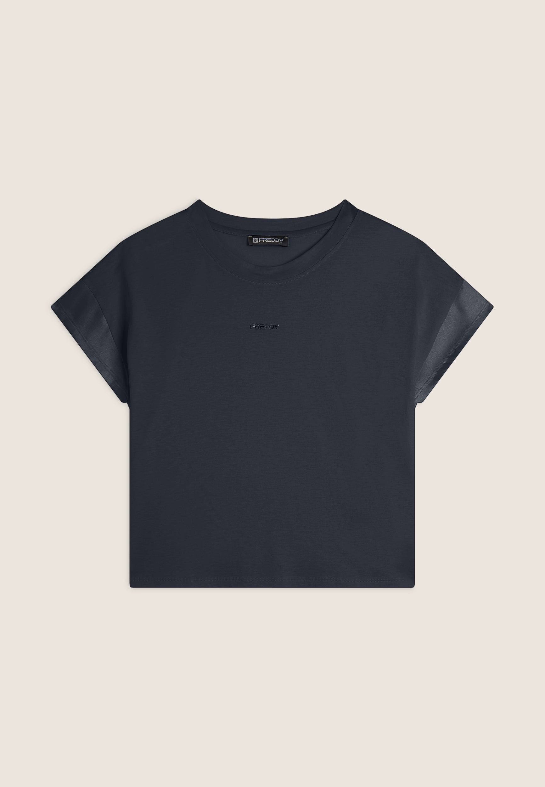 freddy-t-shirt-court-jersey-femme-manches-effet-soie image 8