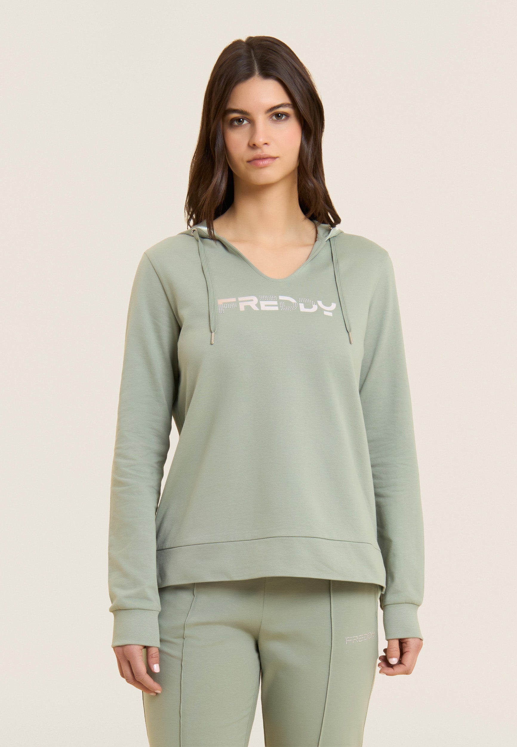freddy-sweat-capuche-col-v-logo-freddy-holographique image 1