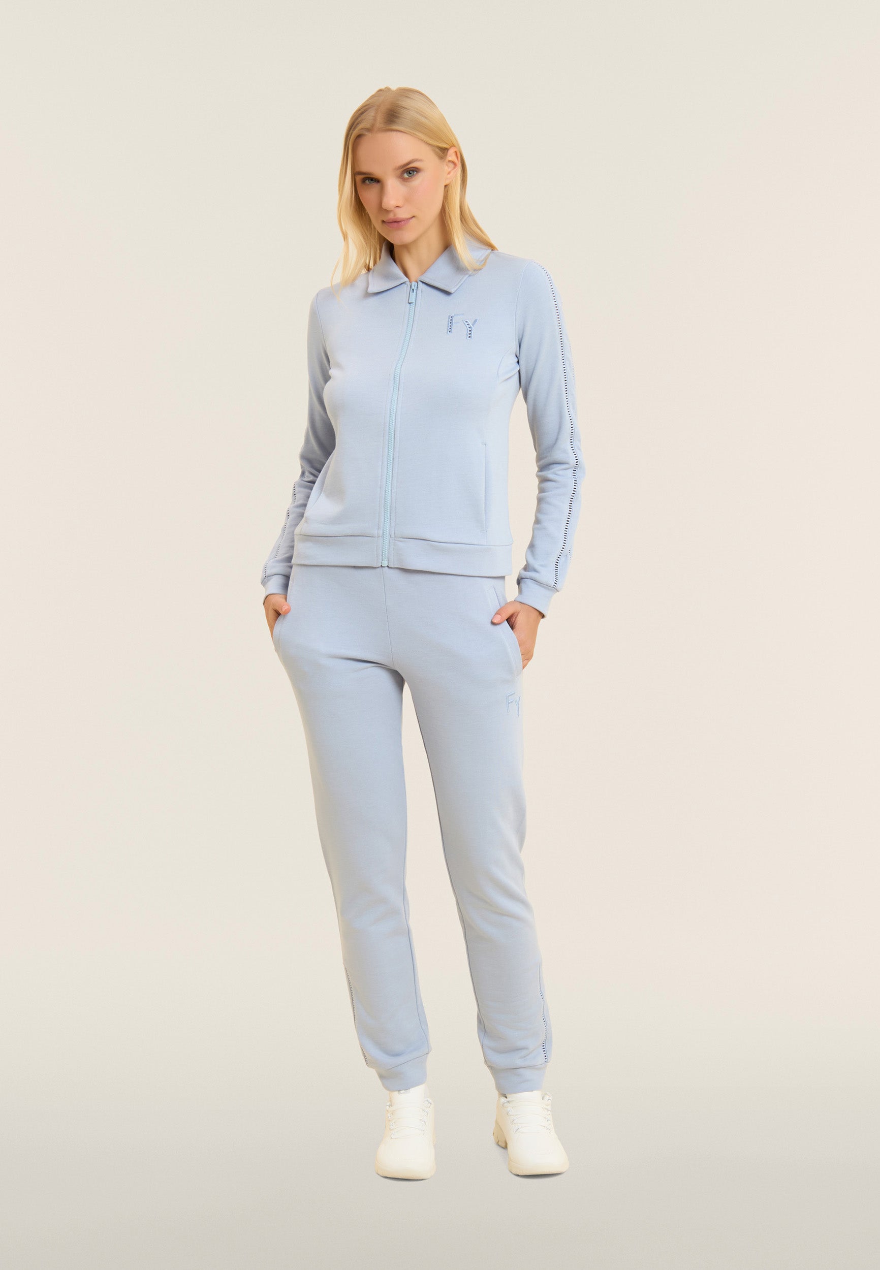 freddy-felpa-full-zip-col-chemise-french-terry-logo-fy-brod image 2