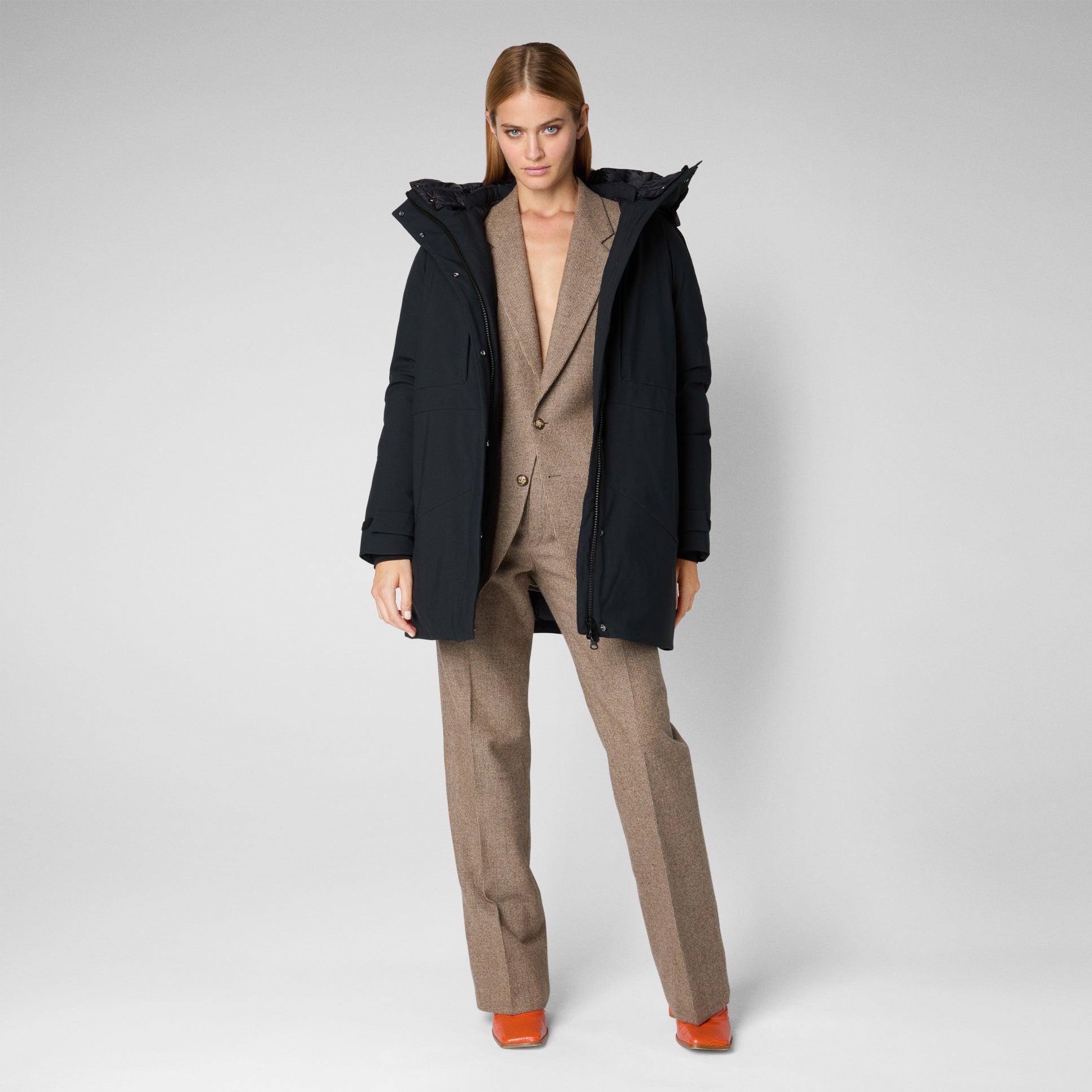 save-the-duck-gena-parka-longue-femme-capuche-noir image 3