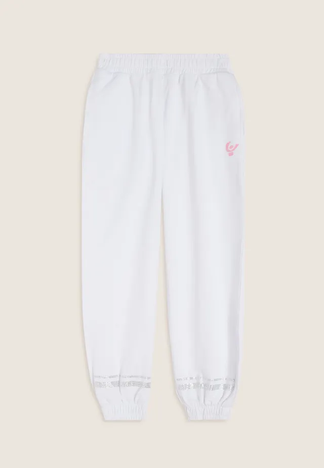 freddy-pantalon-comfort-fille-coton-lastique-strass image 1