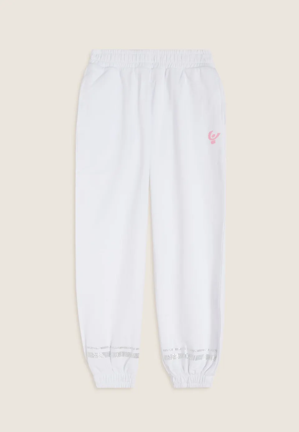 freddy-pantalon-comfort-fille-coton-lastique-strass image 1