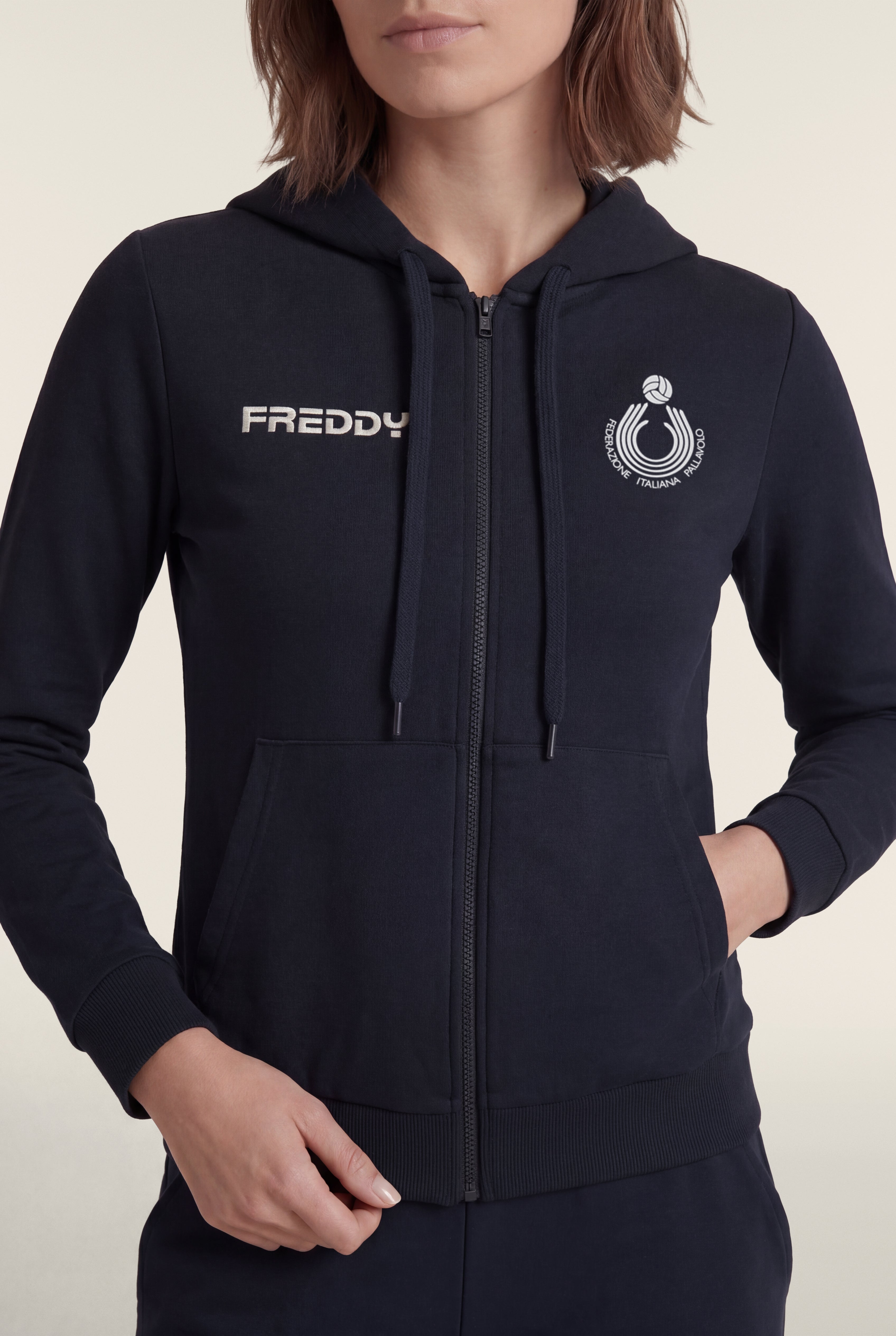 freddy-fipav-sweat-capuche-zipp-femme-en-coton-bielastique image 4