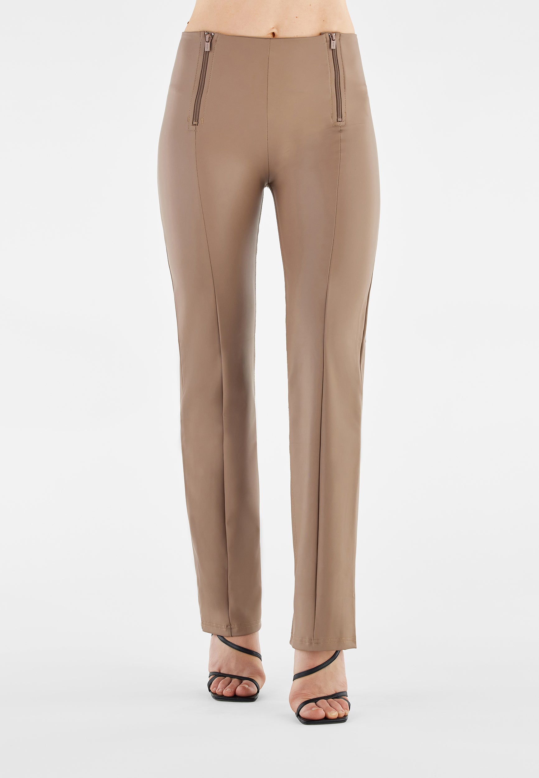 freddy-pantalon-wr-up-similpelle-wide-leg-taille-haute-double-zip image 7