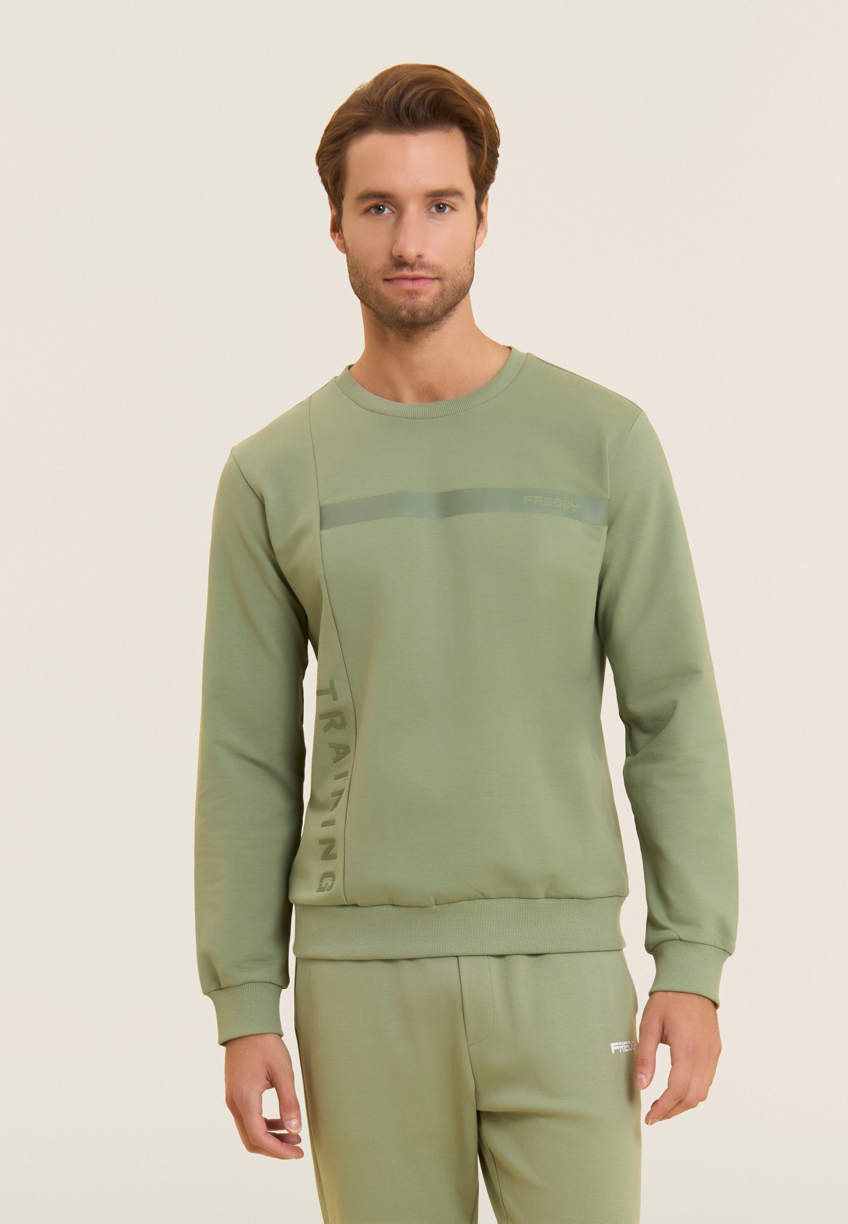 freddy-sweat-homme-training-baby-french-terry-ton-sur-ton image 1