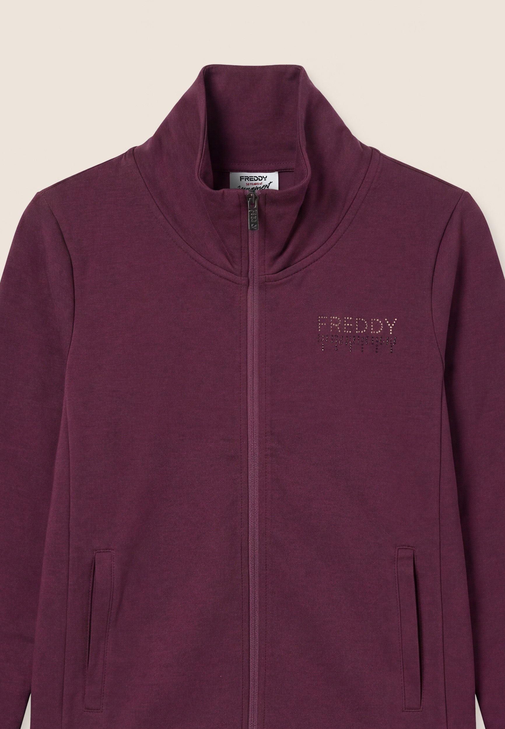 freddy-tuta-sportiva-femme-full-zip-col-haut-strass image 3