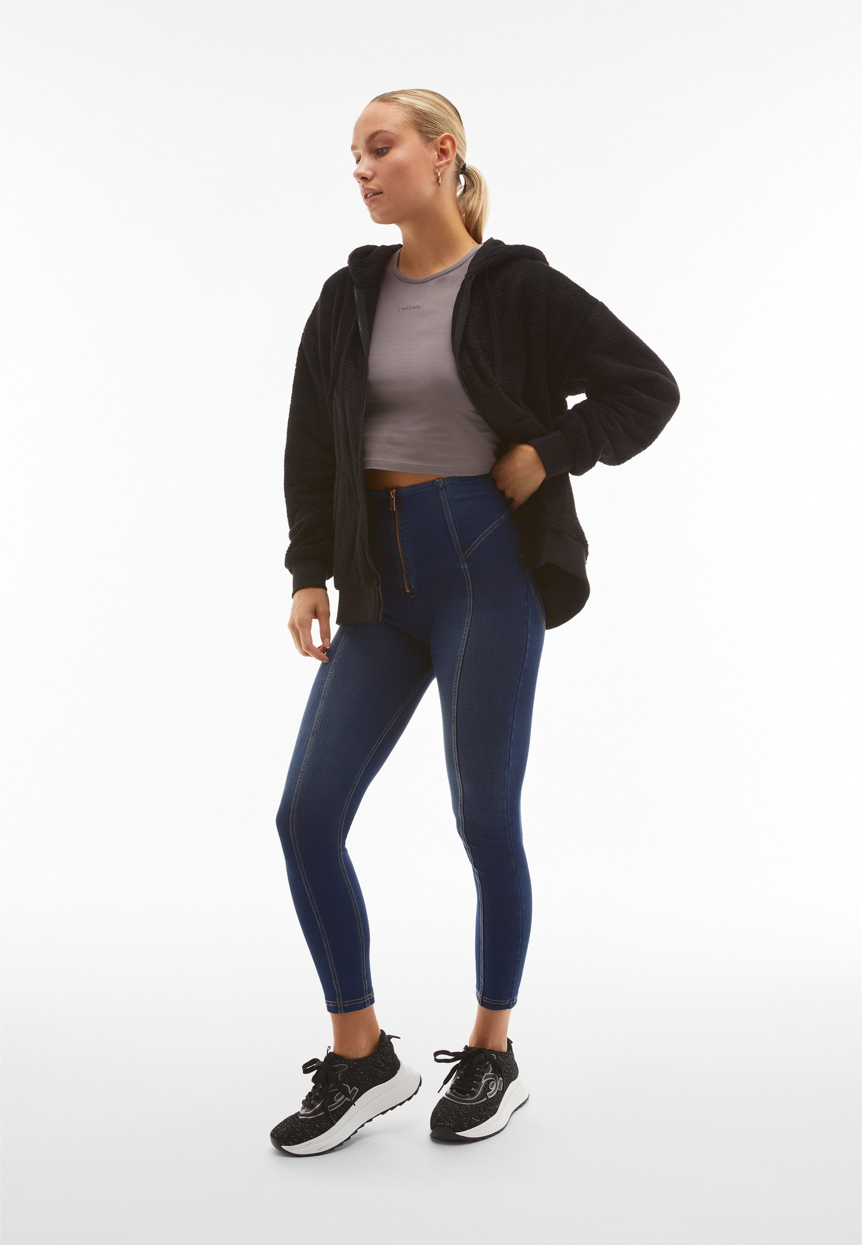 jeggings-freddy-wr-up-7-8-taille-haute-couture-centrale-effet-denim image 2