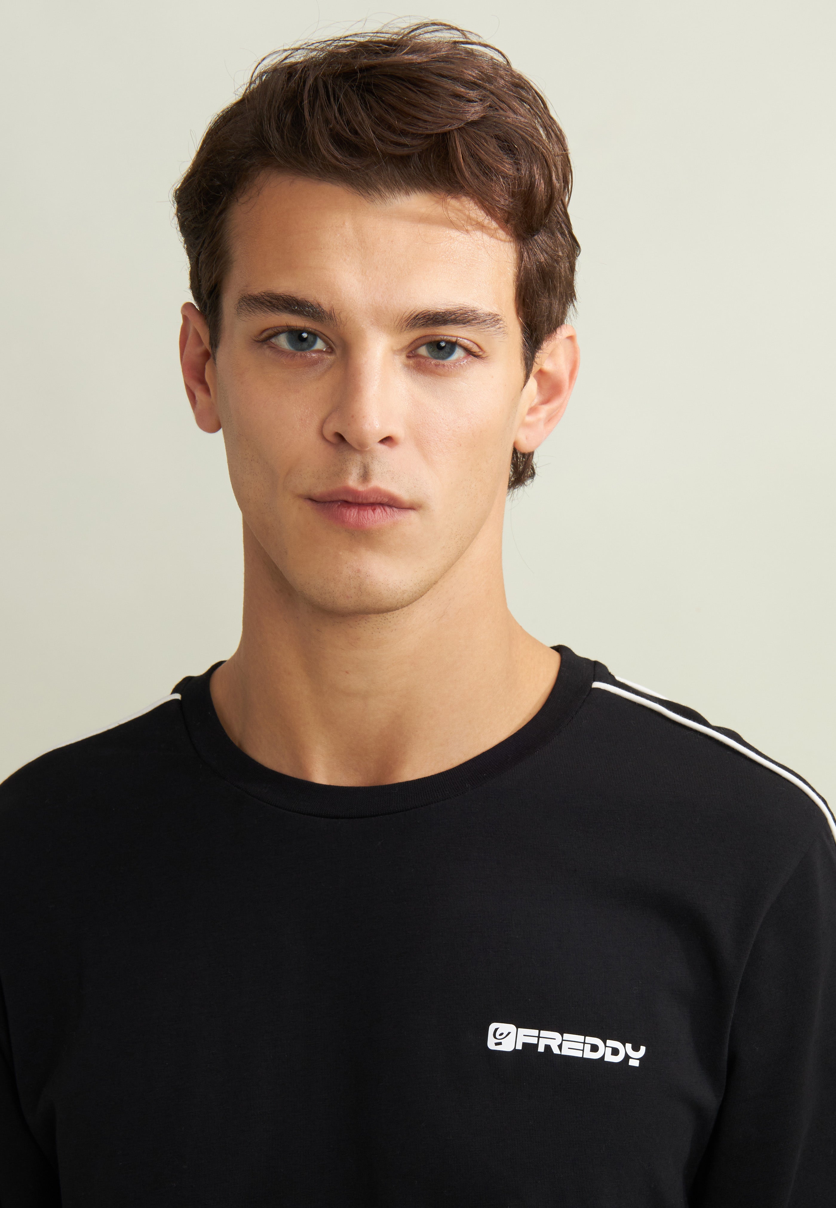 freddy-t-shirt-homme-manches-longues-jersey-coton-coutures-contraste image 4