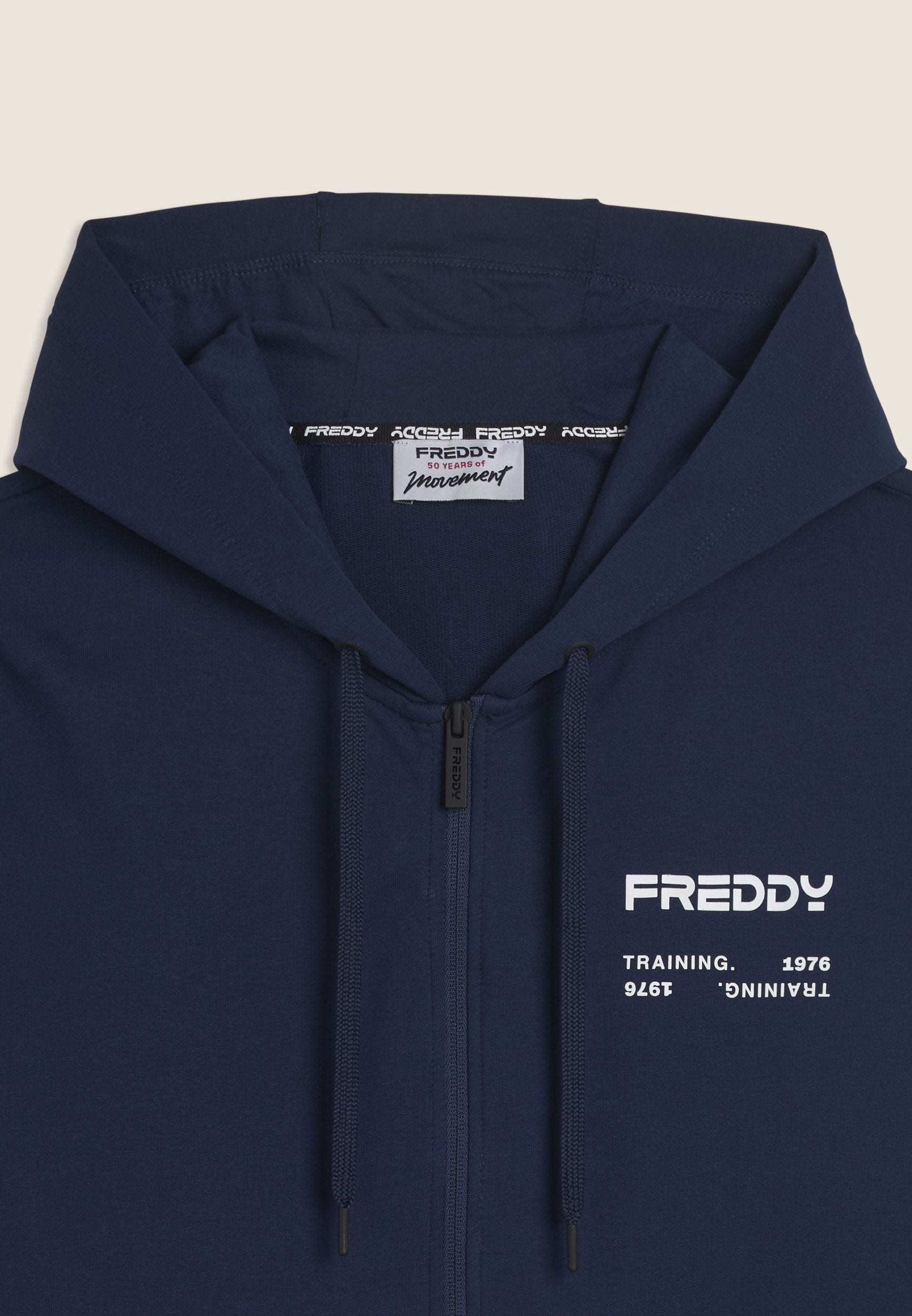 freddy-felpa-sweat-capuche-full-zip-homme-bandes-ton-sur-ton image 4