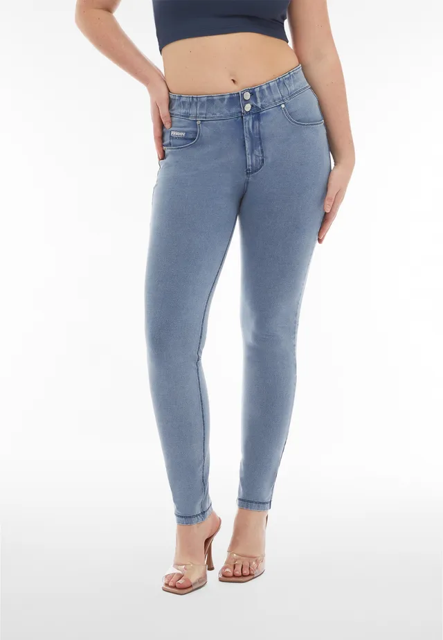 pantalon-freddy-n-o-w-skinny-taille-moyenne-jersey-denim image 1