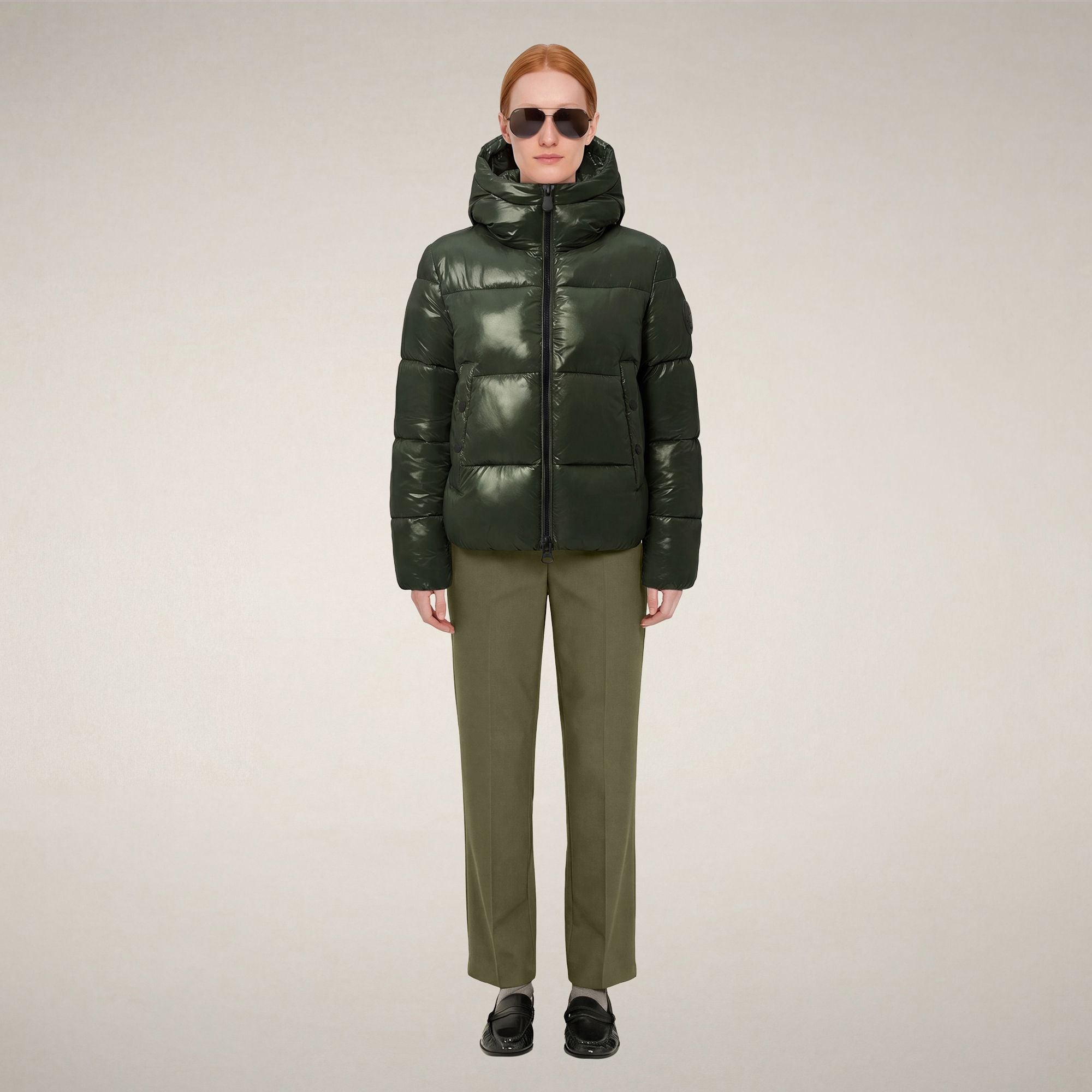 save-the-duck-biddy-piumino-femme-vert-pin-laqu image 1