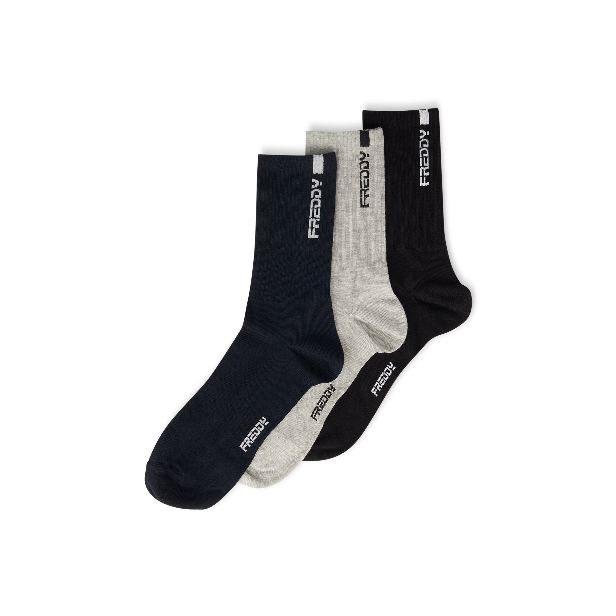 freddy-chaussettes-sport-mi-hautes-logo-pack-3-paires image 2