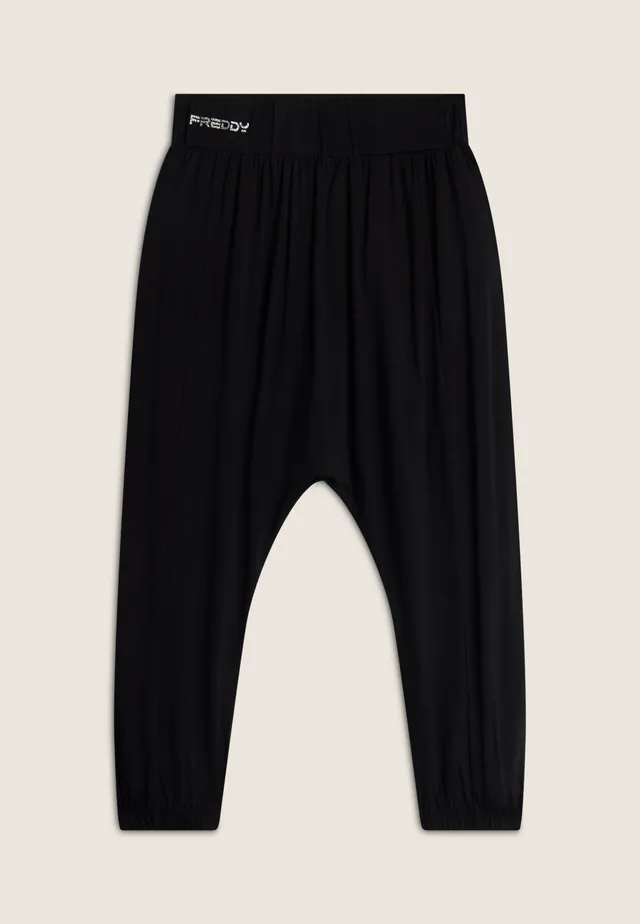 freddy-pantalon-harem-fille-coton-lastique-ceinture-lastique image 1
