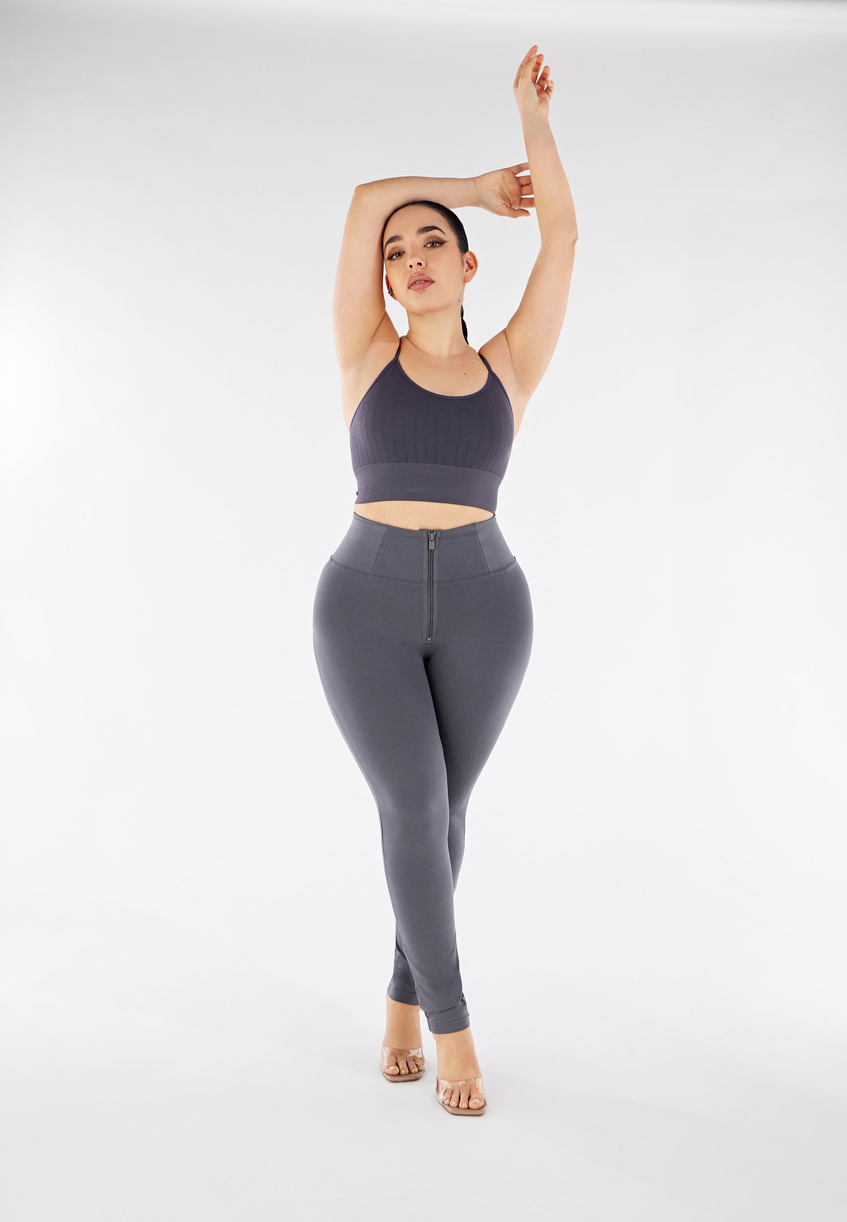 freddy-wr-up-pantalon-clessidra-taille-haute-zip-jersey image 1