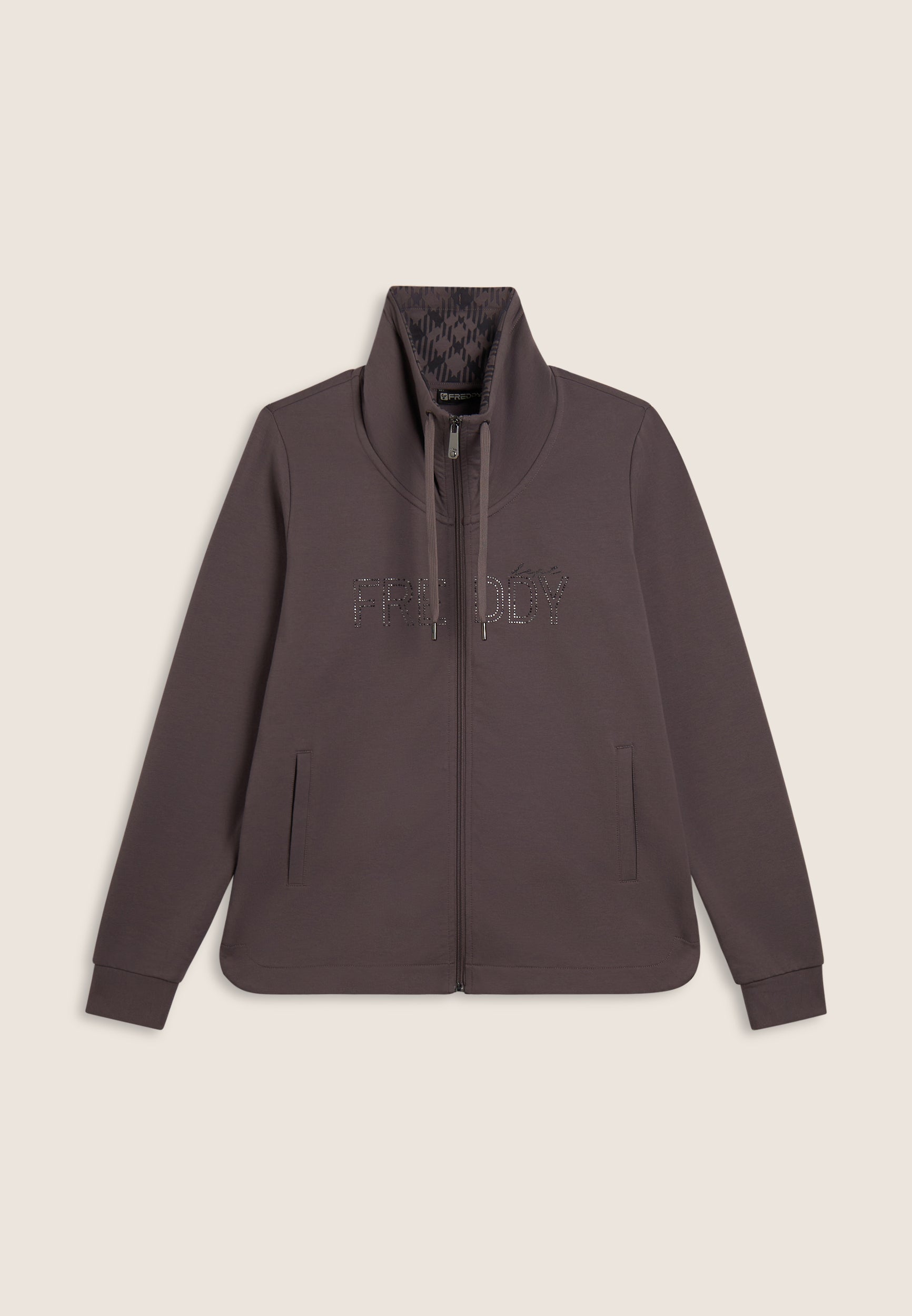freddy-sweat-femme-full-zip-col-haut-asym-trique-clous image 6