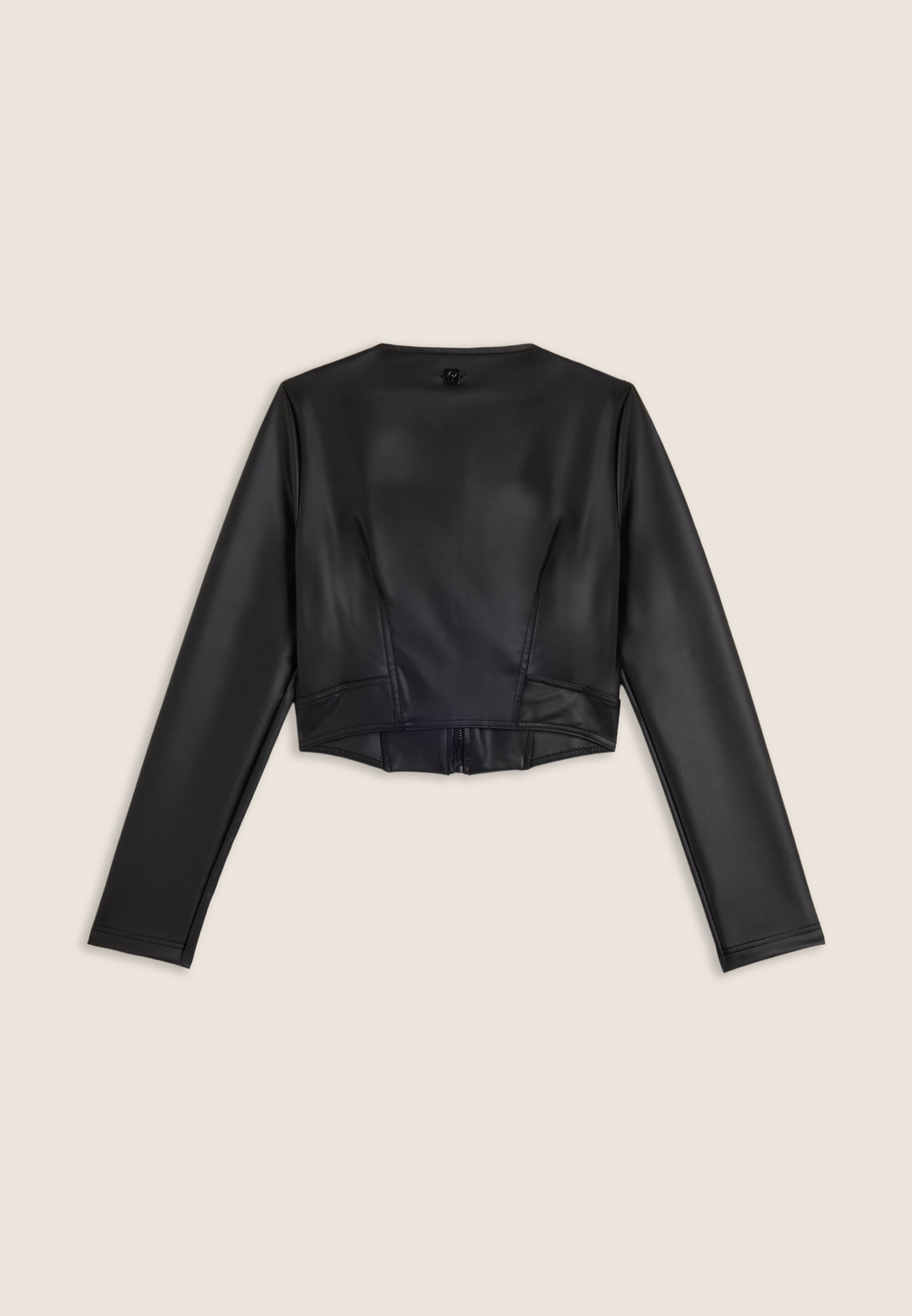 freddy-veste-cropped-similicuire-zip-m-tal-femme image 2